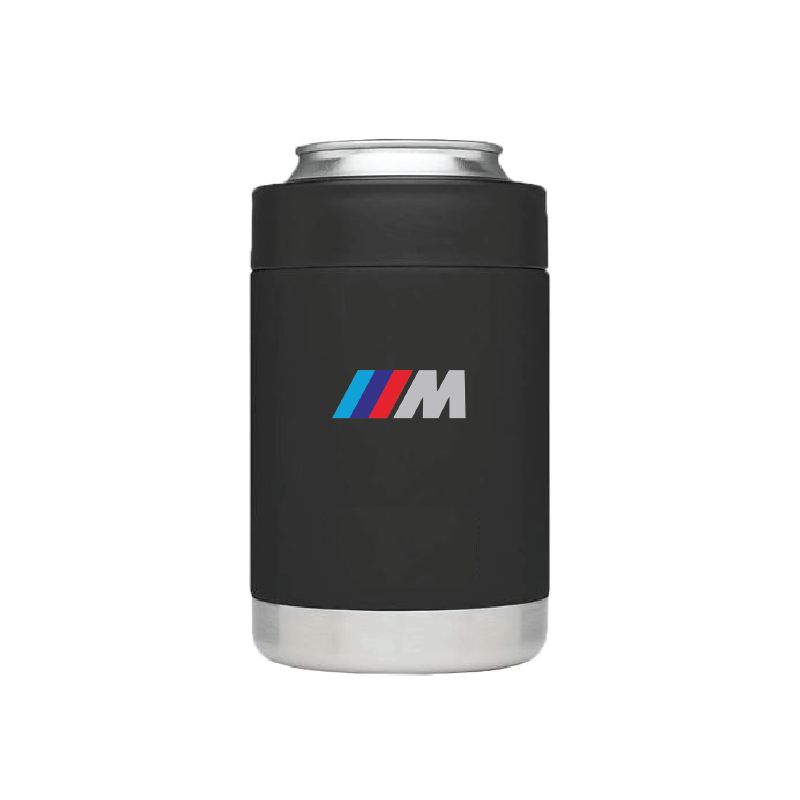 Dundee Stainless Stubby Cooler in black printed with a Logo